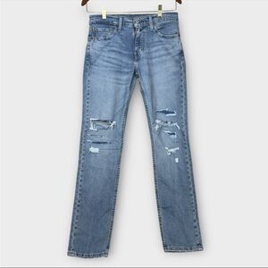 Levis Jeans 511 Better Days Slim Straight Trucker Distressed Grunge Mens 29x32